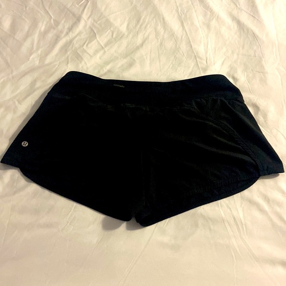Black Lululemon Run Times II 4 inch shorts - Picture 2 of 5